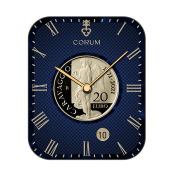 Corum  昆仑表天使logo蓝色表盘.clock
