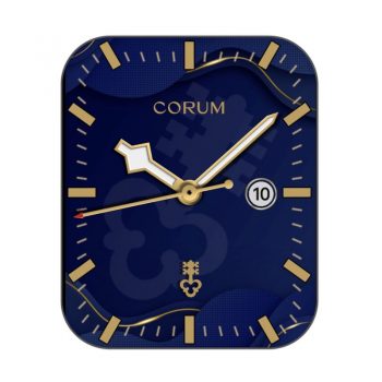 Corum  昆仑表logo蓝色表盘.clock
