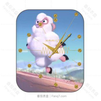 Hamilton汉米尔顿小羊羔在跳舞地鼠与蛇在观看动态卡通表盘.clock
