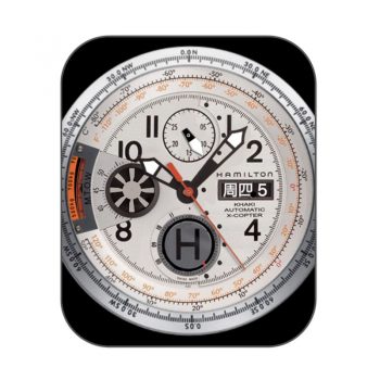 Hamilton汉米尔顿黑色底圈圈经纬度表盘.clock