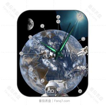 Hamilton汉米尔顿地球太空陨石卫星火箭动态表盘.clock