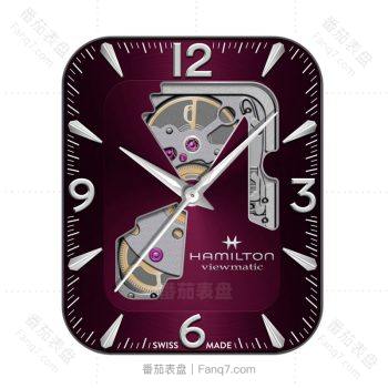 Hamilton汉米尔顿黑色边紫色渐变表盘.clock