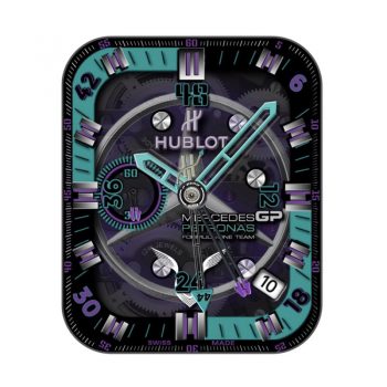 HUBLTO宇舶黑色蓝紫高级机械表盘.clock