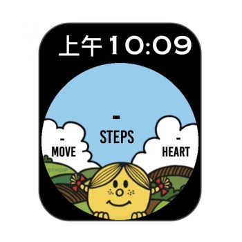 黑色蓝天白云小女孩表盘.clock