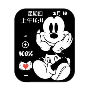 Mouse迪士尼米奇黑白卡通表盘.clock