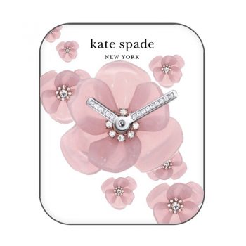KateSpade凯特·丝蓓白色底粉色花瓣表盘.clock