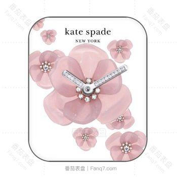 KateSpade凯特·丝蓓白色底粉色花瓣表盘.clock