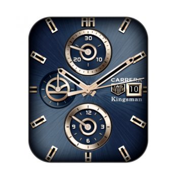 TAG Heuer泰格豪雅蓝色隐约条纹三圈表盘.clock