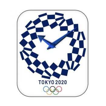 Tokyo2020奥运会蓝色方格圈旋转表盘.clock