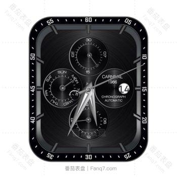 carnival嘉年华炫酷黑三盘表盘.clock