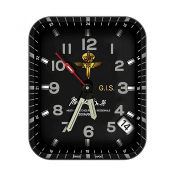 GIS 黑色日本手表简约表盘.clock
