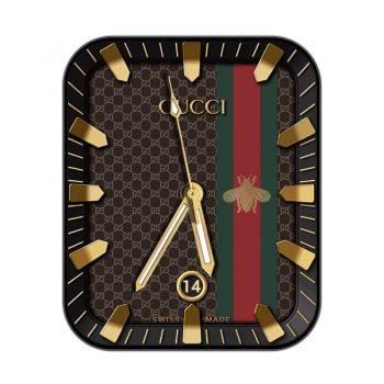 GUCCI古驰棕色经典色蜜蜂表盘.clock