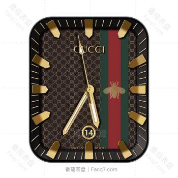 GUCCI古驰棕色经典色蜜蜂表盘.clock