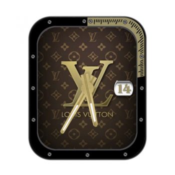 LOUIS VUITTON路易斯威登经典棕色logo表盘.clock