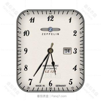 齐博林(ZEPPELIN)复古黄黑色刻度经典表盘.clock
