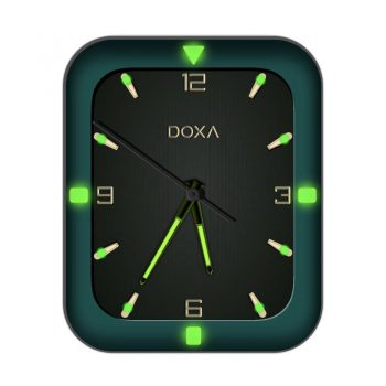 时度Doxa黑底绿色边表盘.clock