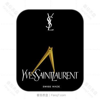 YSL圣罗兰黑底表盘.clock
