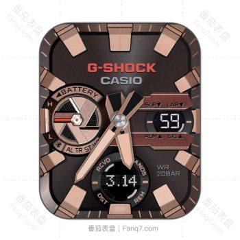 casio卡西欧玫瑰金边高级渐变表盘.clock