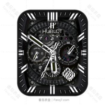 HUBLOT宇舶酷黑动态机械齿轮旋转表盘.clock