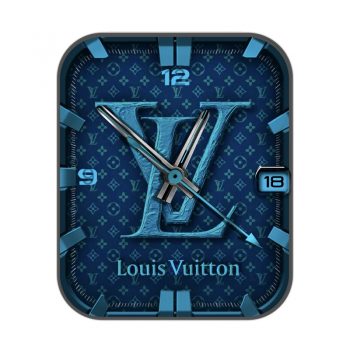 LOUIS VUITTON路易斯威登蓝色logo表盘.clock