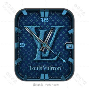 LOUIS VUITTON路易斯威登蓝色logo表盘.clock