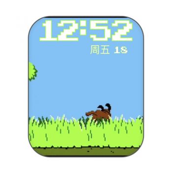 Duck Hunt野鸭与小狗在草地奔跑表盘.clock