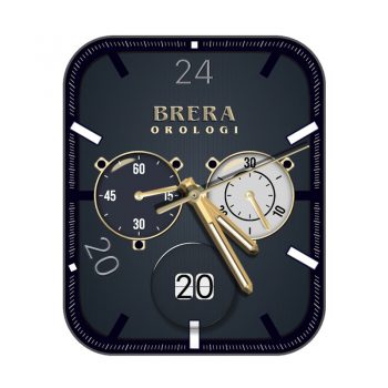 BRERA灰蓝简约三盘间金表盘.clock