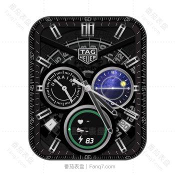 TAG HEUER泰格豪雅三盘机械动图旋转表盘.clock