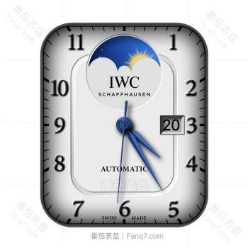 IWC万国白色简约高级日月相表盘.clock