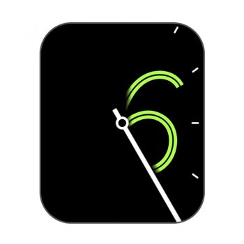 简约黑色荧光渐变大数字时间.clock