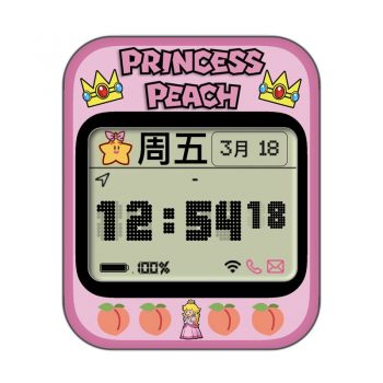 超级玛丽Princess Peach 碧姬公主粉色卡通可爱表盘.clock