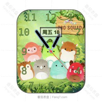 Squishmallows 超大独角兽绿色可爱卡通表盘.clock