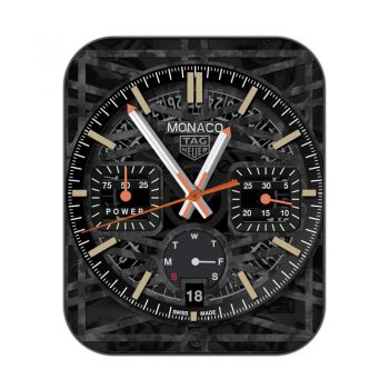 TAG HEUER泰格豪雅黑色三盘表盘.clock