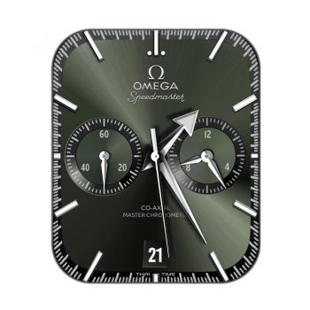 OMEGA 欧米茄绿色双盘刻度表盘.clock