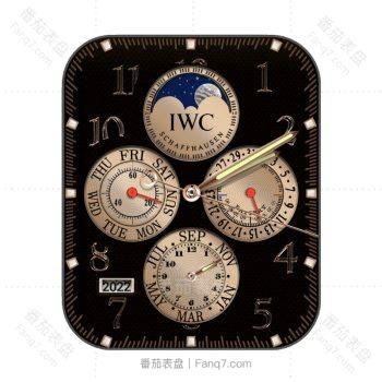 IWC万国黑金四盘高级复杂日相表盘.clock