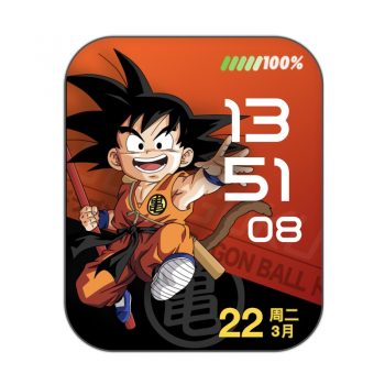 七龙珠孙悟空橙色开心动漫卡通人物.clock