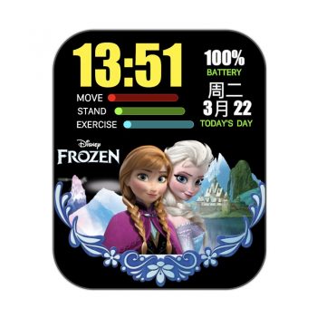 迪士尼卡通艾莎冰雪奇缘动画Disney Frozen 表盘.clock