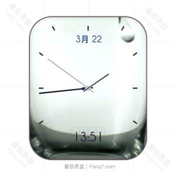 glass water一杯水水滴注入动态表盘.clock
