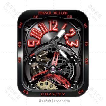 Franck Muller 法兰克穆勒酷黑红上下圆环机械动态表盘.clock