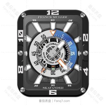 Franck Muller 法兰克穆勒酷黑白机械动态高级表盘.clock