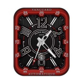 Franck Muller 法兰克穆勒酷黑红环形数字时间高级表盘.clock