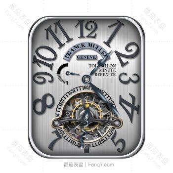 Franck Muller 法兰克穆勒银白金属陀飞轮表盘.clock