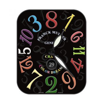 Franck Muller 法兰克穆勒黑底七彩大数字时间表盘.clock