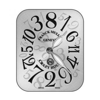 Franck Muller 法兰克穆勒铝白黑字环形时间表盘.clock