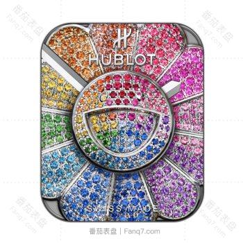 HUBLOT宇舶彩色动态旋转钻石密集花朵表盘.clock