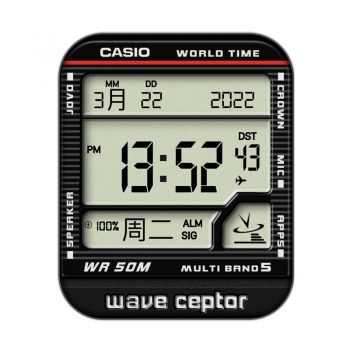 casio卡西欧黑边复古表盘.clock