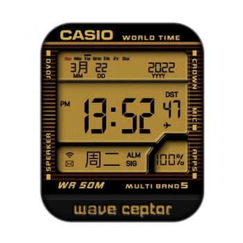 casio卡西欧黄色复古表盘.clock