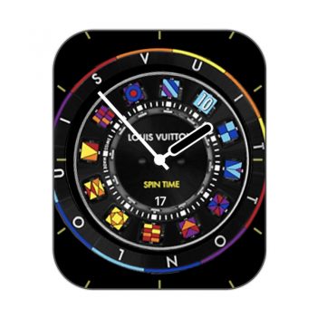 LOUIS VUITTON路易斯威登lv彩色几何图形转圈动态黑色表盘.clock