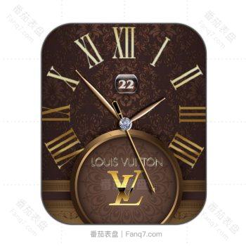 LOUIS VUITTON路易斯威登棕色花朵表盘.clock