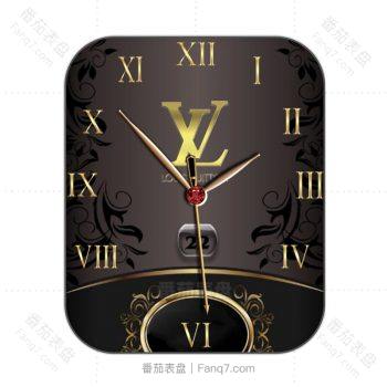 LOUIS VUITTON路易斯威登棕色灰色搭配黑色表盘.clock